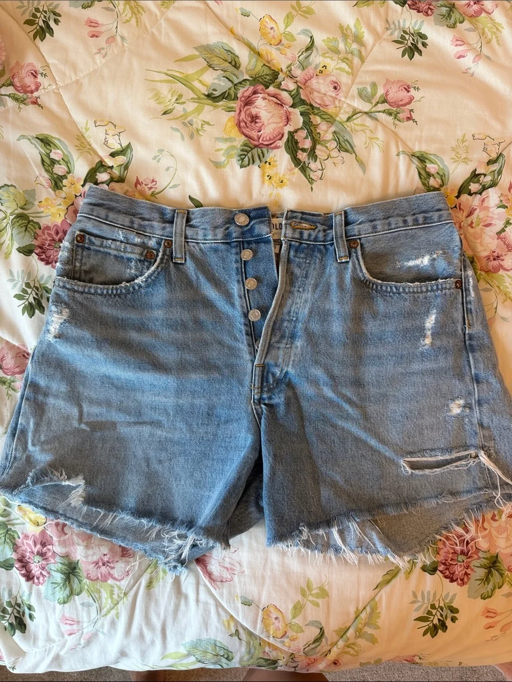 Agolde Parker Long Shorts wash Swapmeet